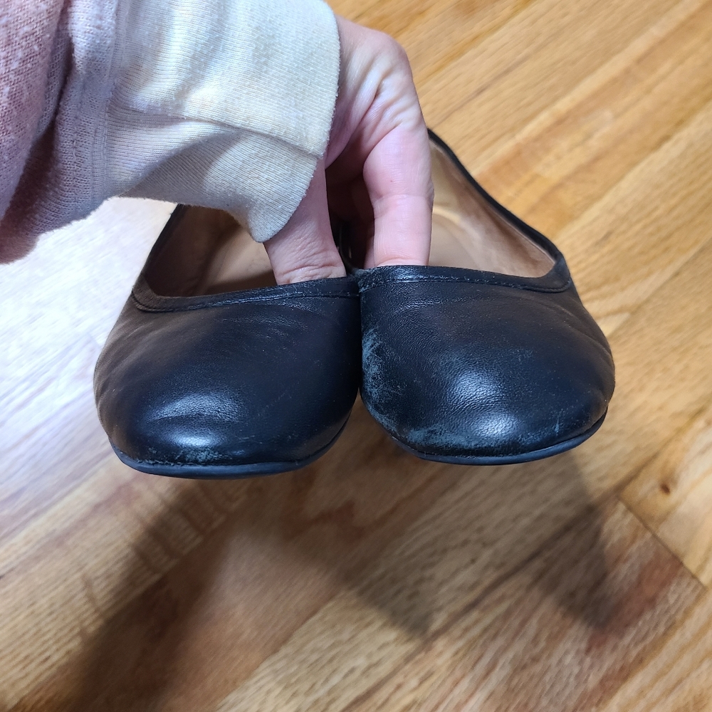 Madewell Size 6.5 Black Leather Reid Ballet Flat - Picture 6 of 8